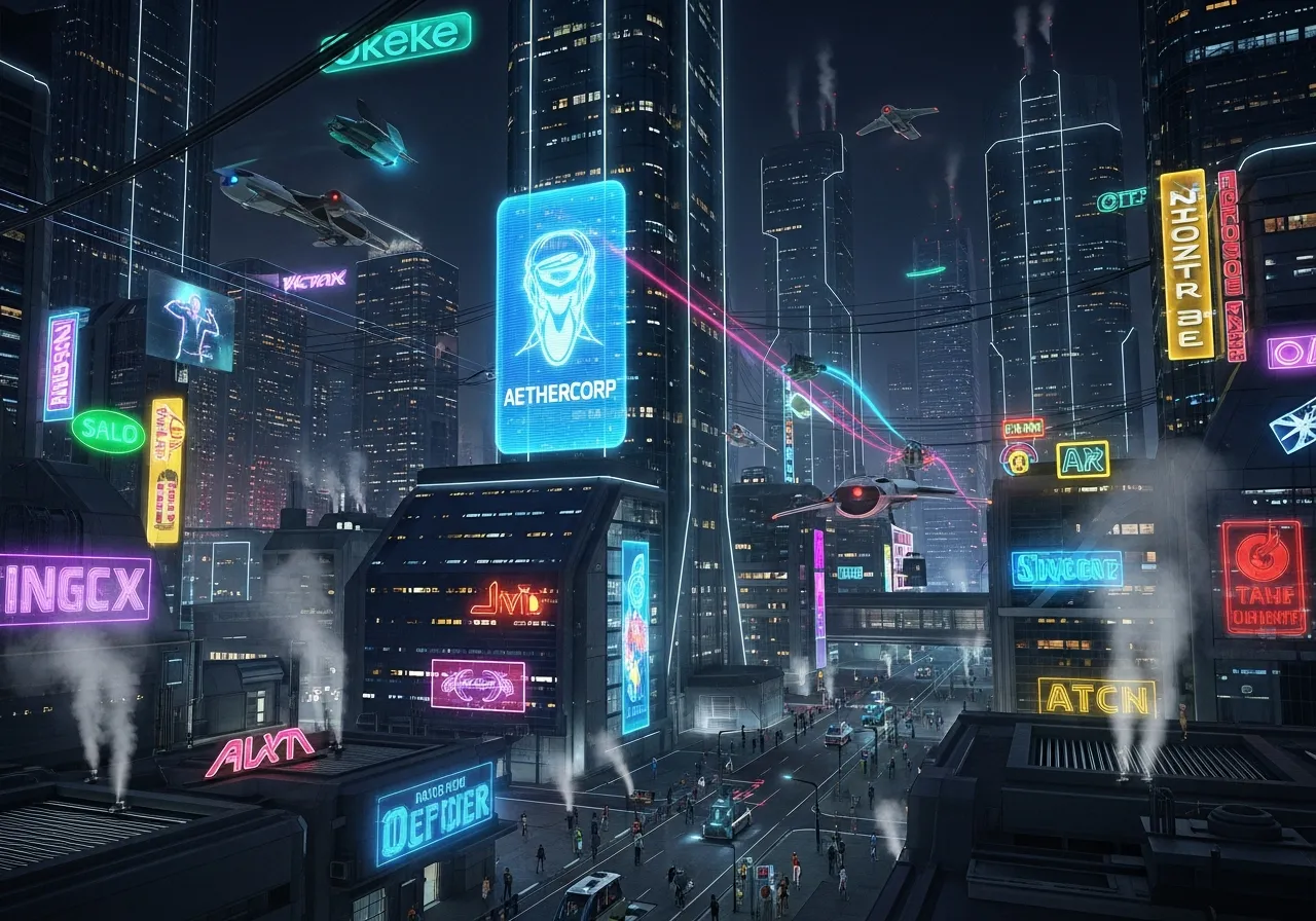 AI-generated futuristic city